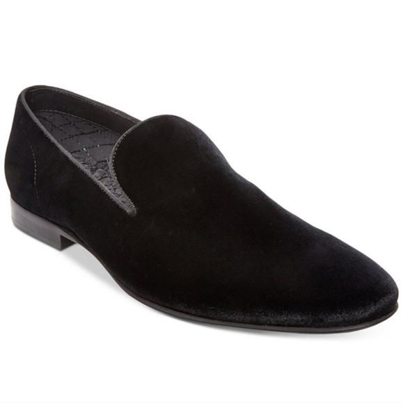 Steve Madden Men´s Laight Black Velvet Slip On Loafers...